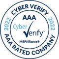 Itergy 2022 Cyber Verify rated company certification demonstrating advanced cybersecurity and managed services compliance
